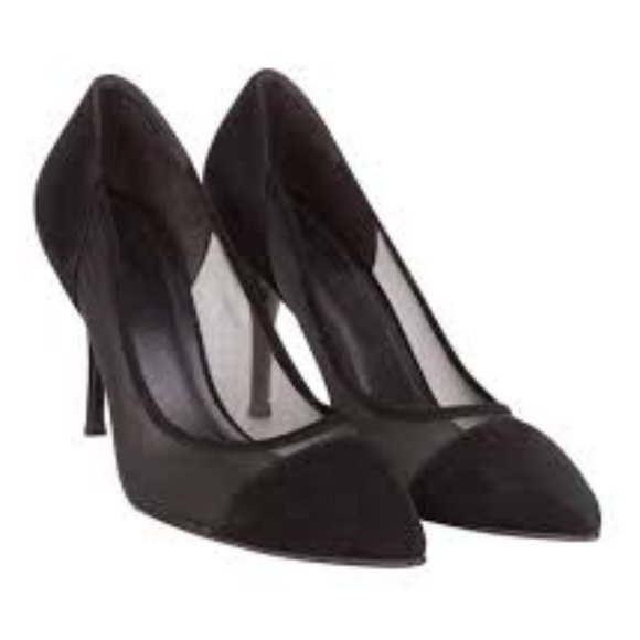 Sandro mesh and suede Annie pump, Size 8 (38) - Picture 1 of 6